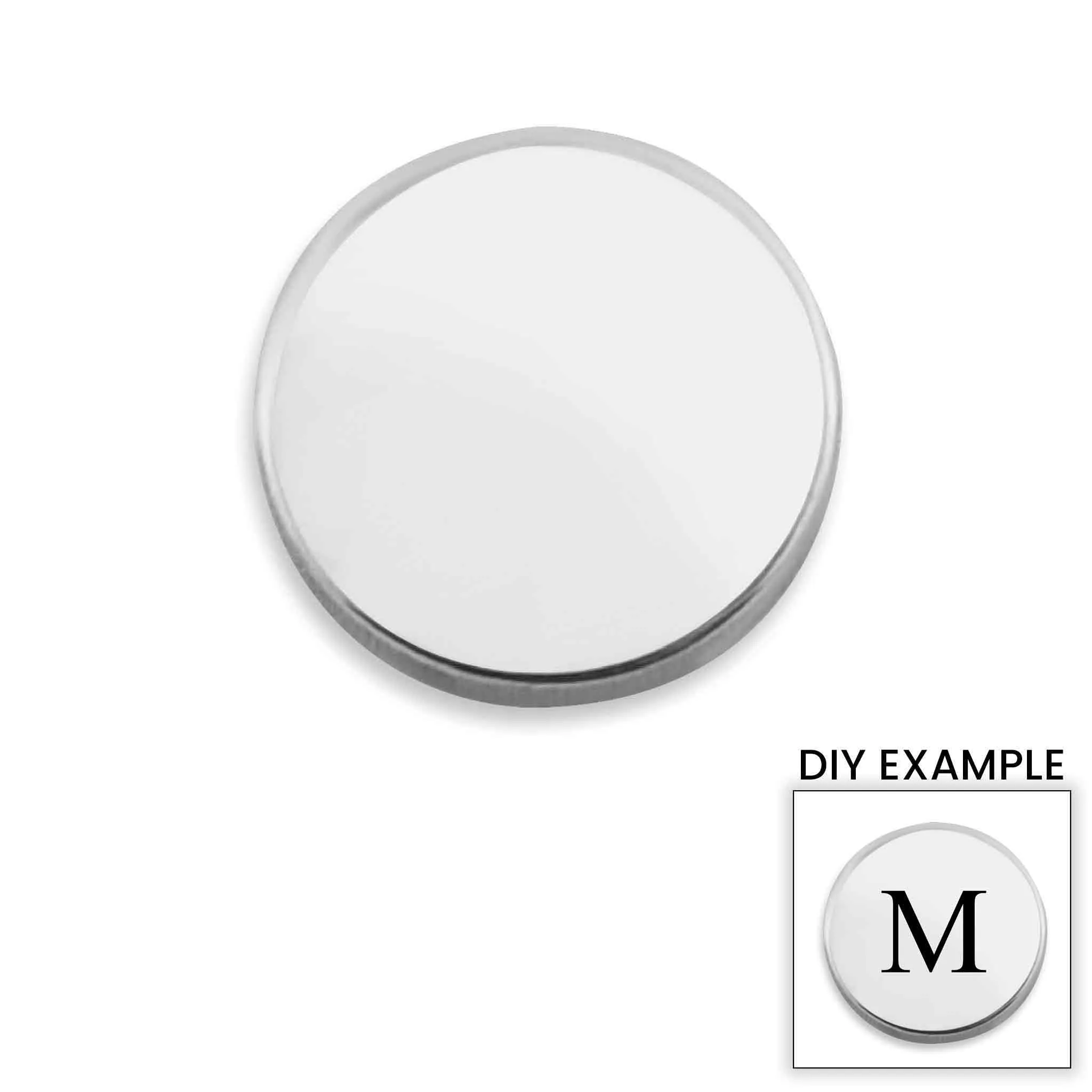 10 Pack - Polished Blank Stainless Steel Round Pendant / SBB0015