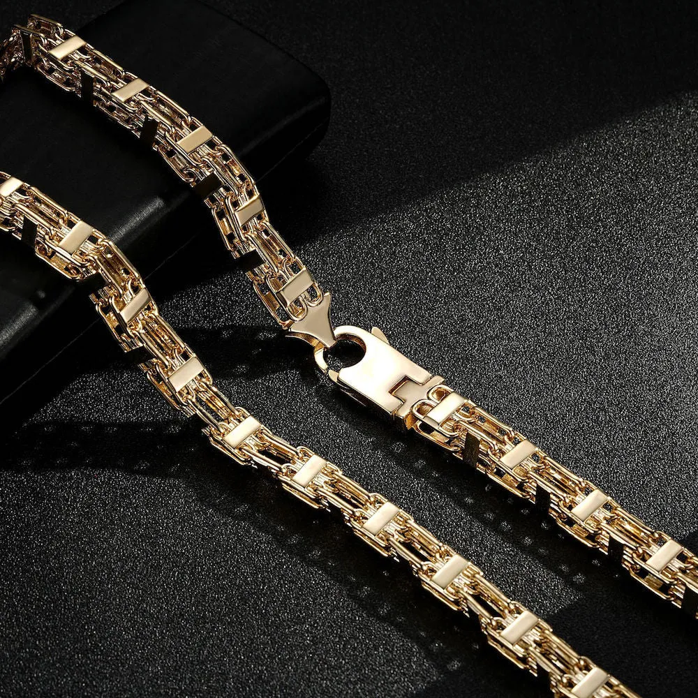 10mm Gold Filled Bonded Cage Chain 36 Inches