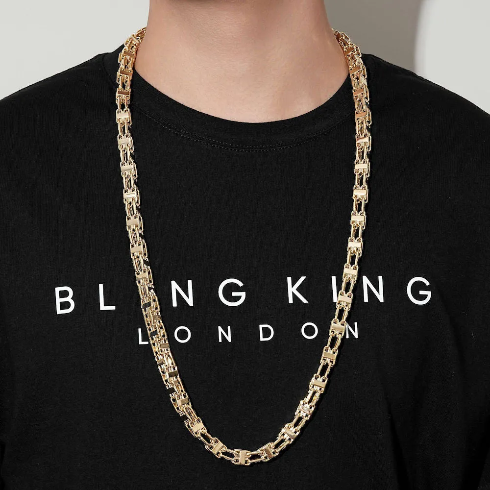 10mm Gold Filled Bonded Cage Chain 36 Inches