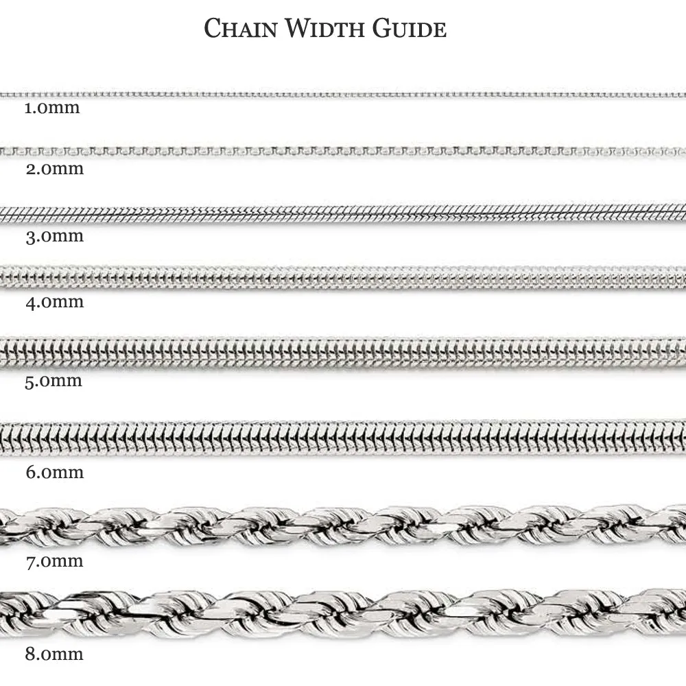 1.1mm 14k Yellow Gold Solid Franco Chain Necklace