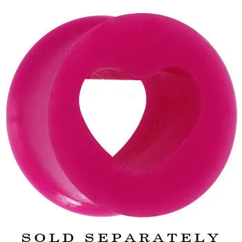 1/2 Purple Heart Silicone Flexible Tunnel