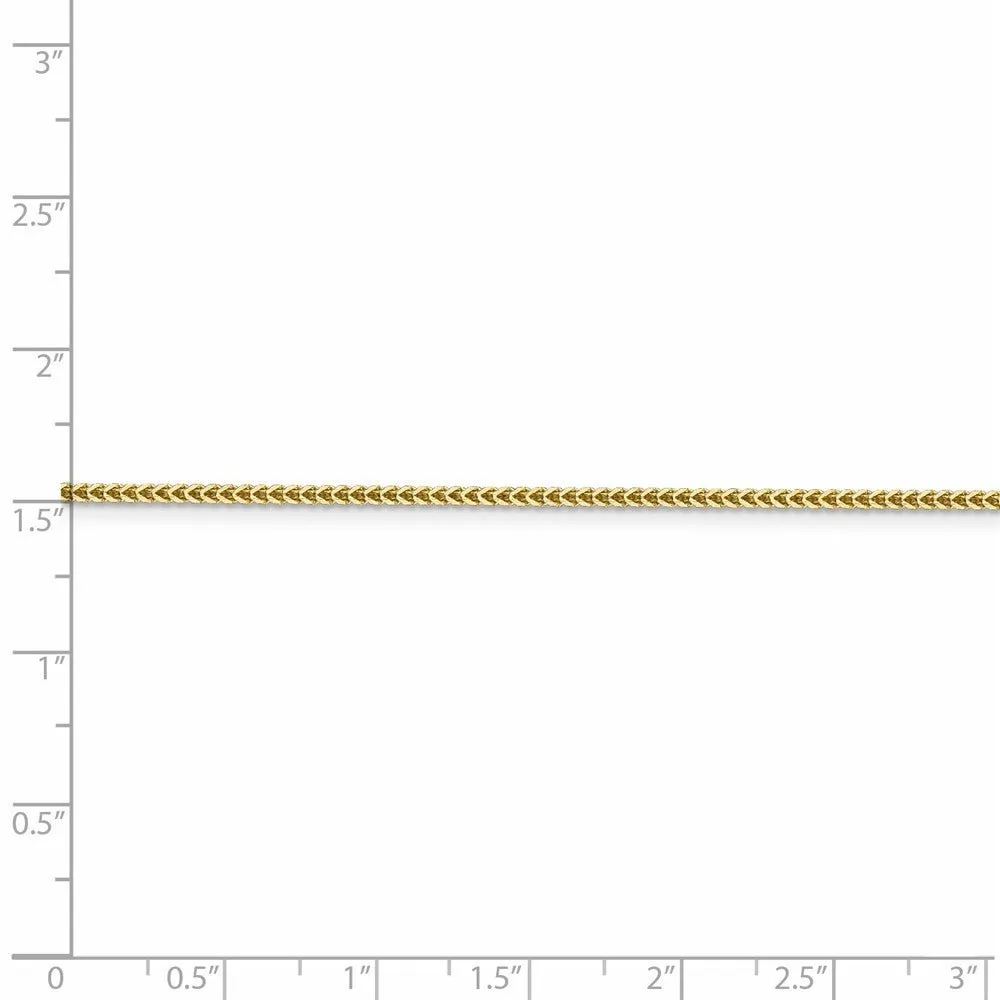 1.25mm 14k Yellow Gold Solid Franco Chain Necklace