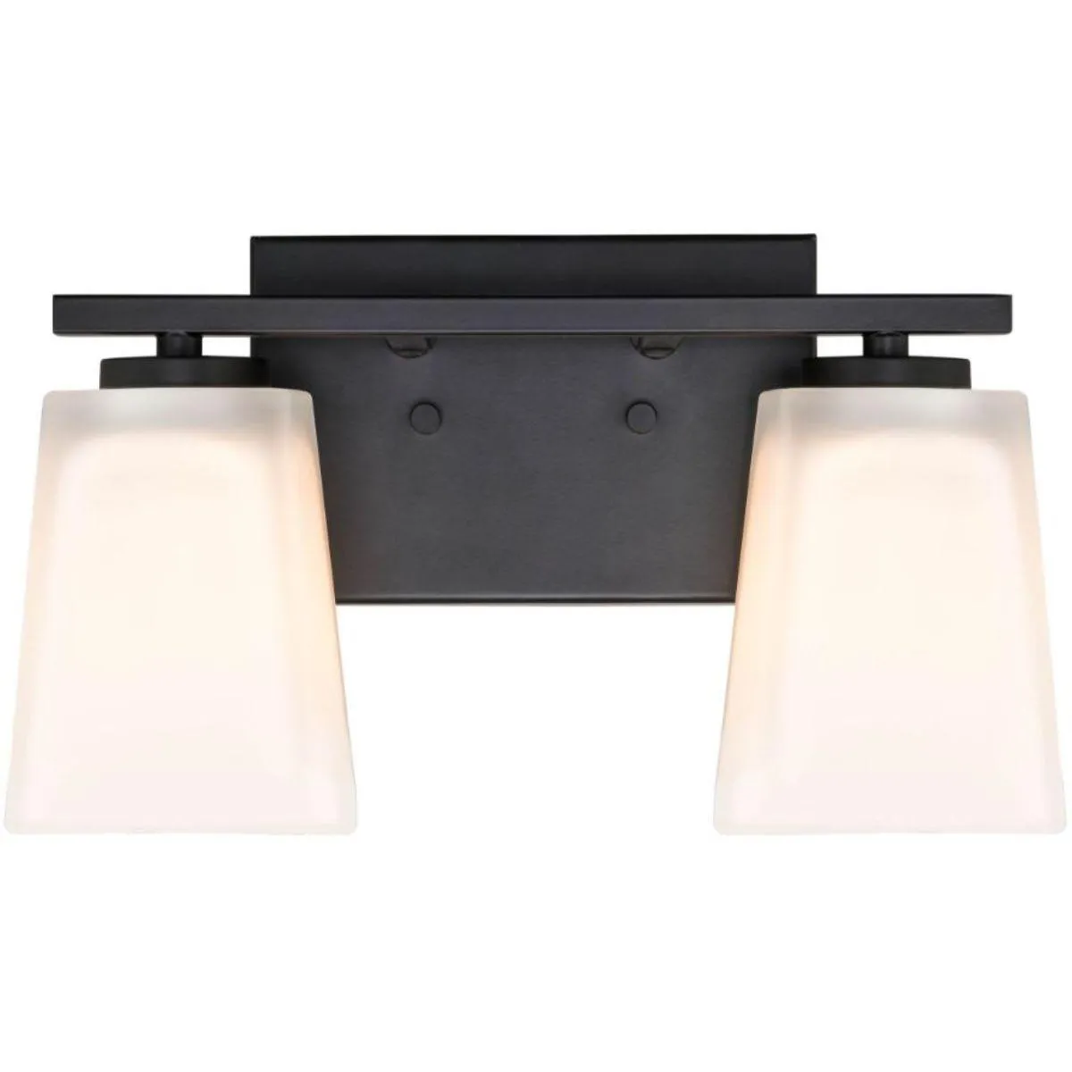 13 in. 2 Lights Vanity Light Black finish