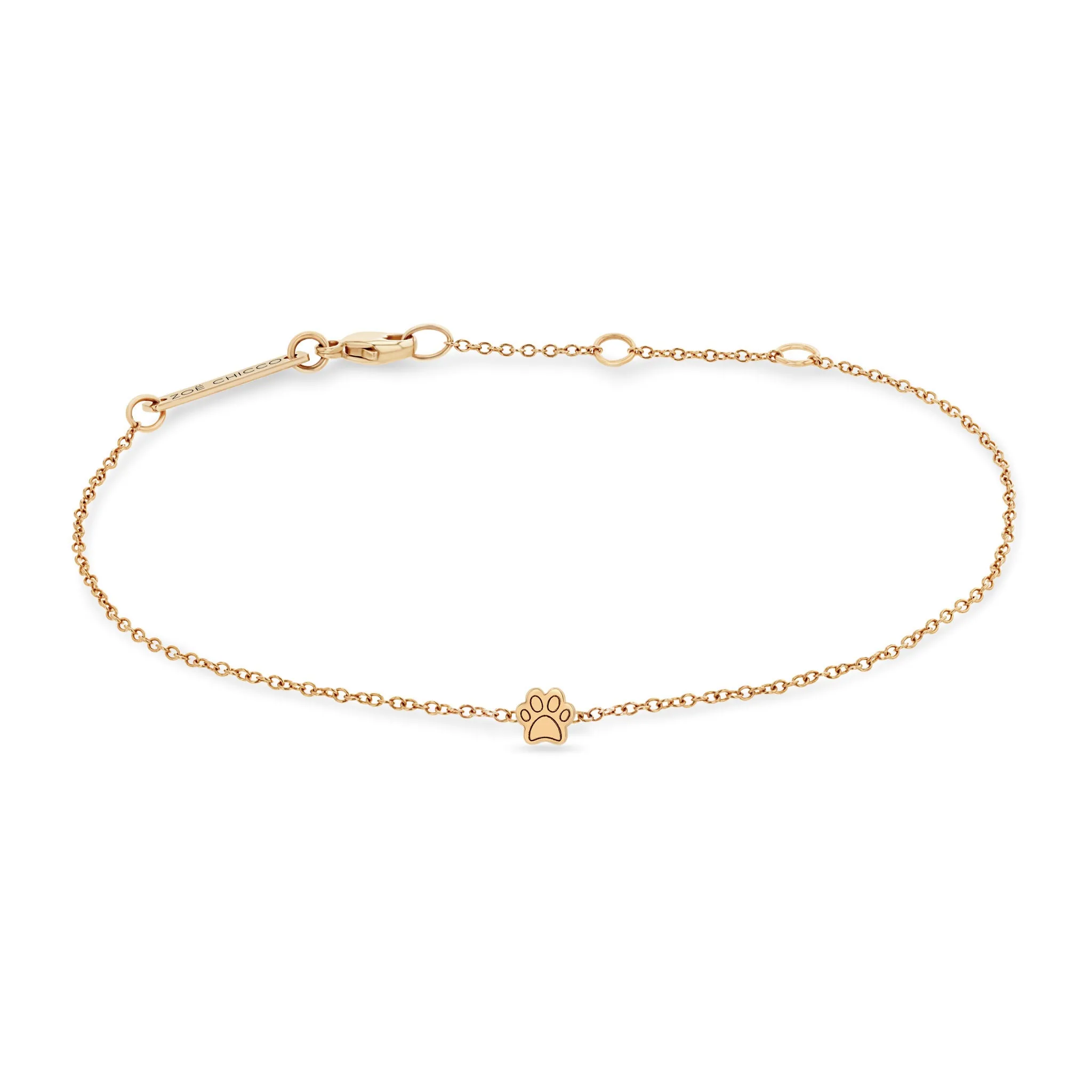 14k itty bitty dog paw bracelet
