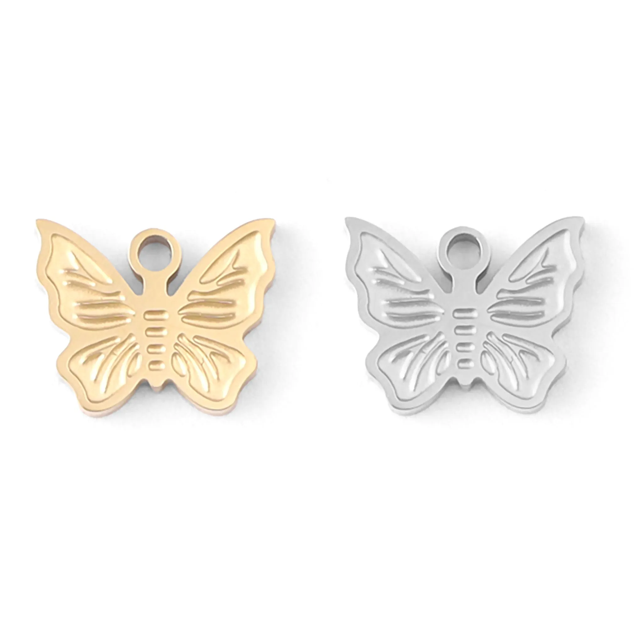 18K Gold PVD Stainless Steel Dainty Butterfly Charm / PDL0025