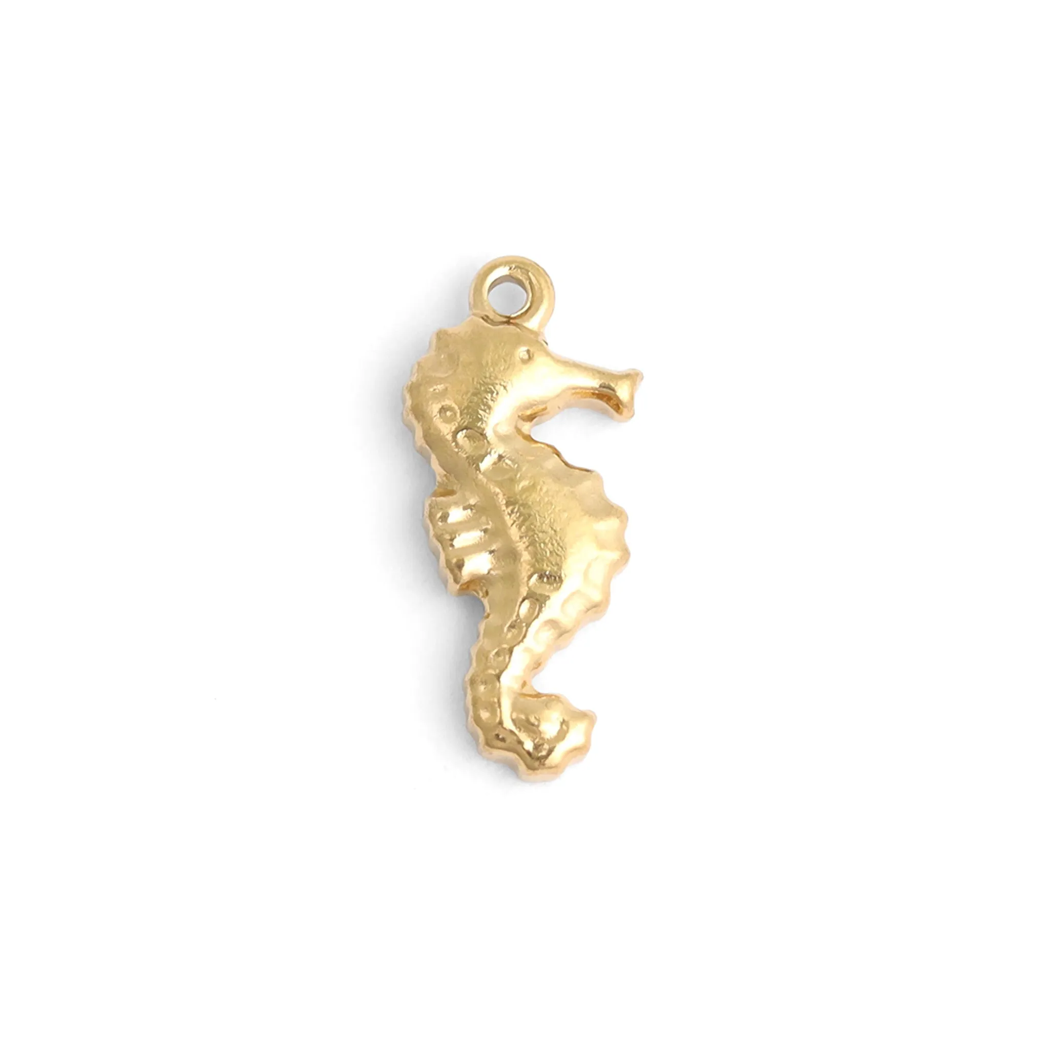 18K Gold PVD Stainless Steel Seahorse Charm / PDL0096