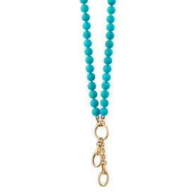 18" "Design Your Own" Turquoise Necklace, 2 Charm Stations