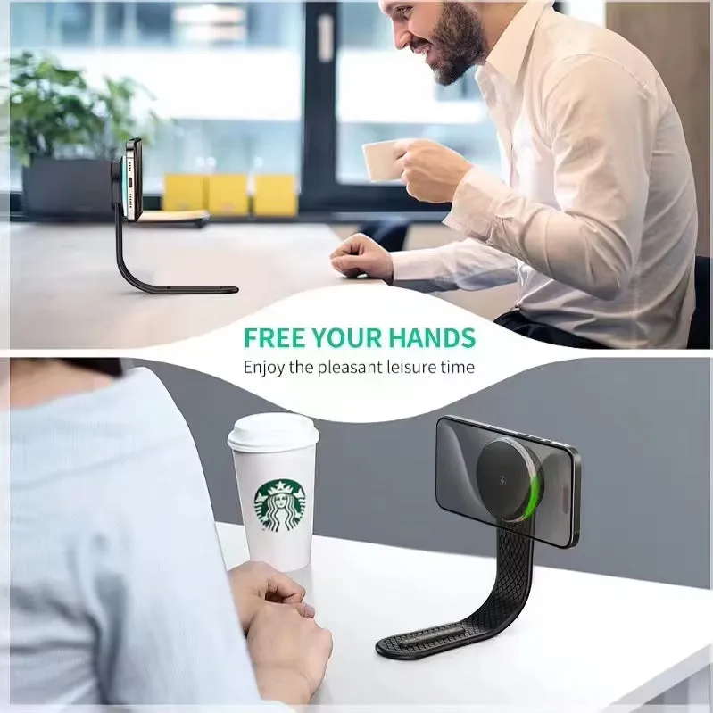 2 in 1 Car Folding Magnetic Wireless Charger