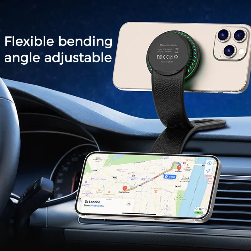 2 in 1 Car Folding Magnetic Wireless Charger