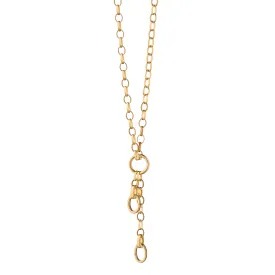 20 Large Link 18K Gold Chain Necklace with 2 Charm Stations - Design Your Own
