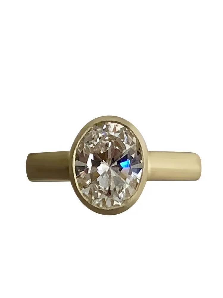 2.5 Oval Cubic Zirconia Engagement ring CHICASHOT50