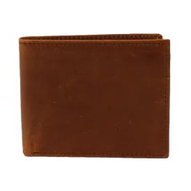3D Brown Apache Leather Short Rodeo Bi-Fold Wallet DWCW156