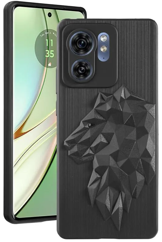 3D Lion Soft Silicone Back Cover For Motorola Edge 40 5G | Moto Edge 40 5G