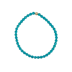 4mm Blue Zircon Swarovski Beaded Bracelet