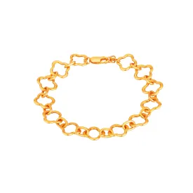 916 Gold Cloverleaf Link Delight Bracelet