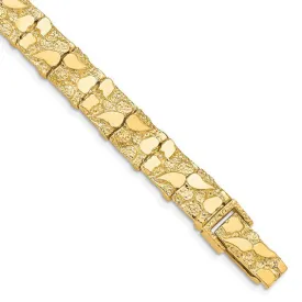 9.50 mm Square Nugget Bracelet (14K)