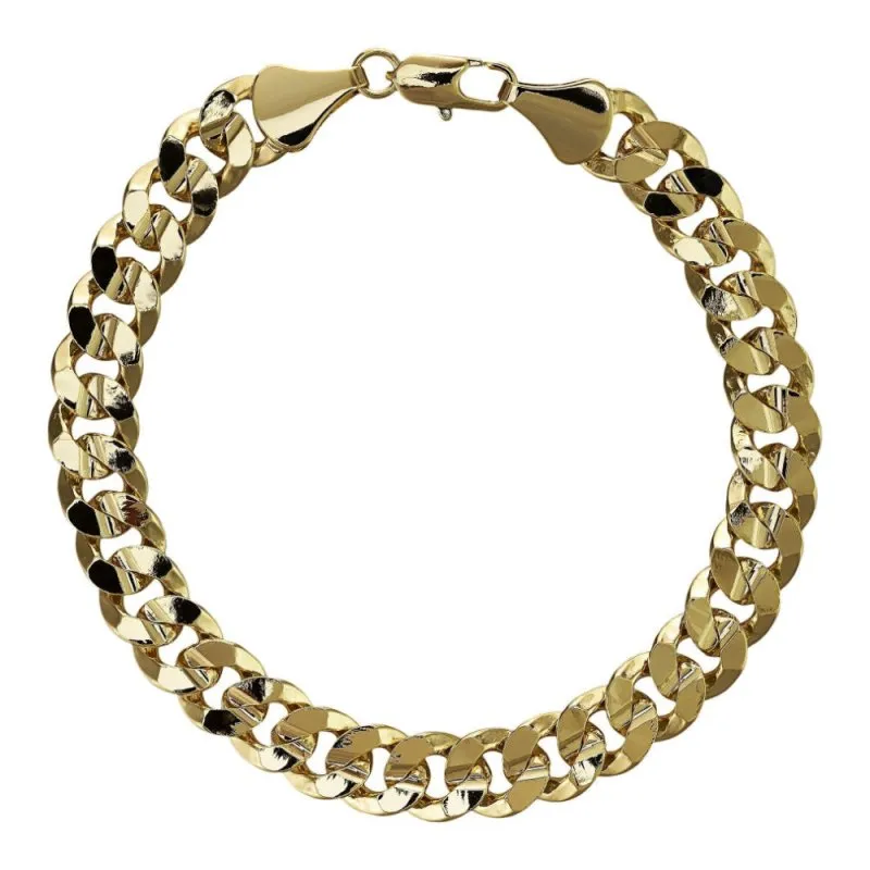 9mm Gold Filled Bonded Cuban Curb Bracelet 6/8/9 Inches