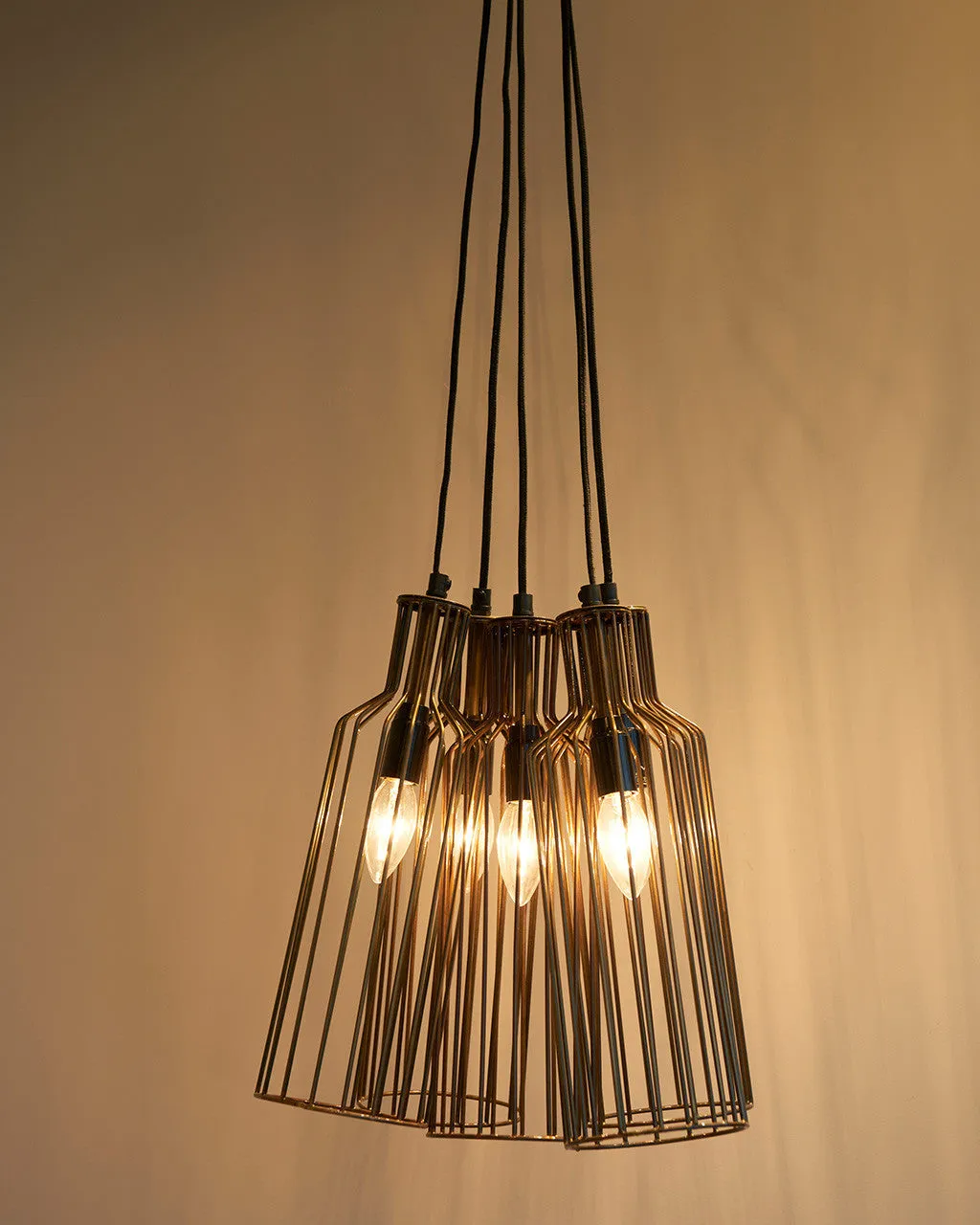 Ablo Industrial Metal Cage Chandelier