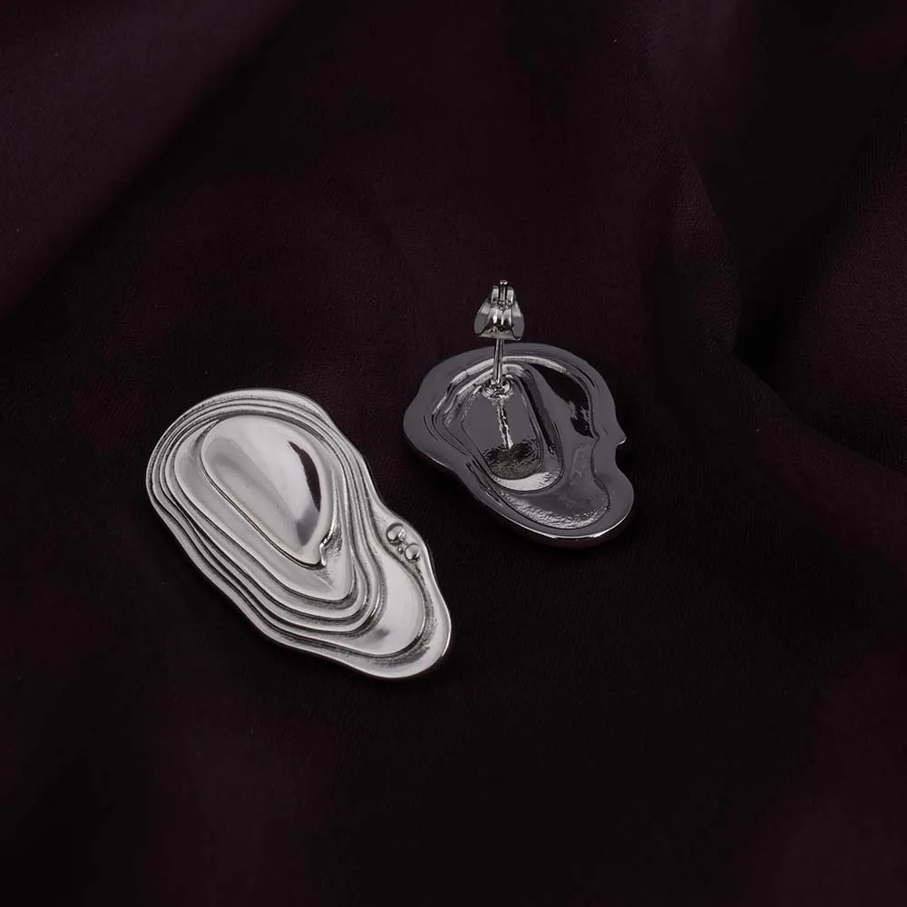 Abstract Ripple Stud Earrngs
