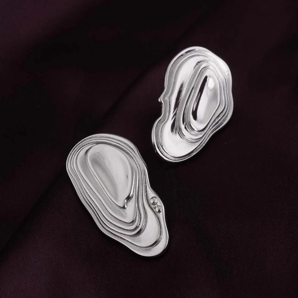 Abstract Ripple Stud Earrngs