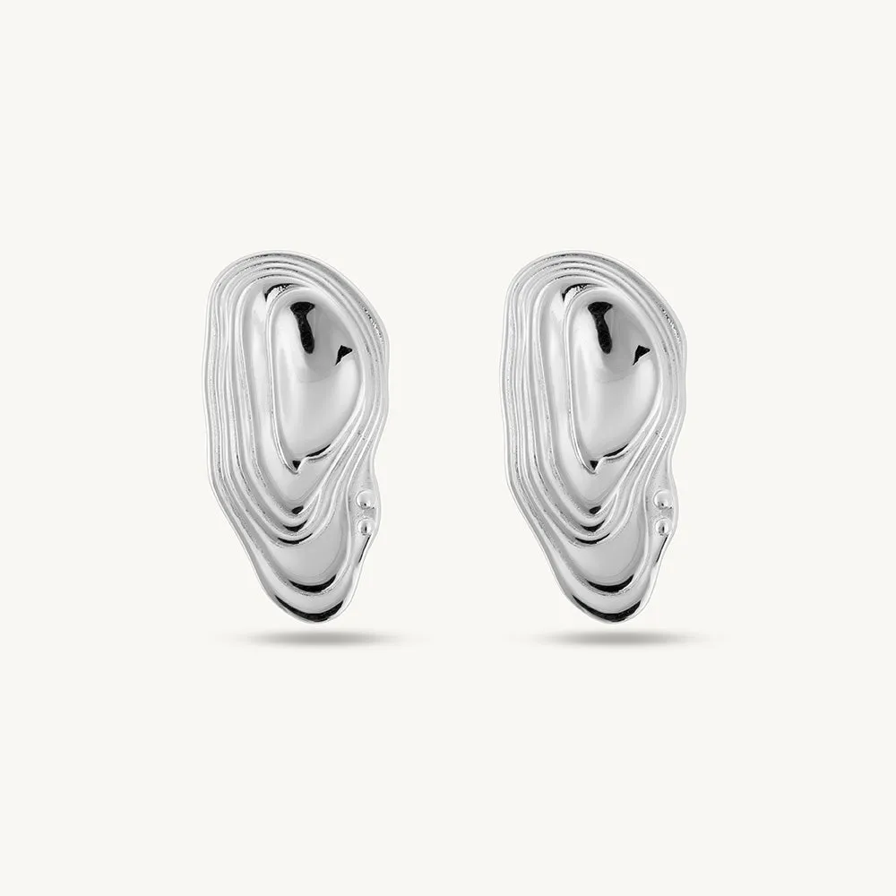 Abstract Ripple Stud Earrngs