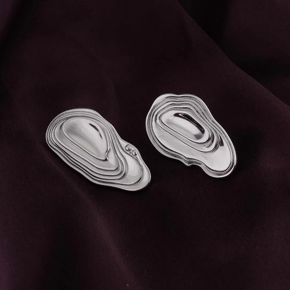Abstract Ripple Stud Earrngs