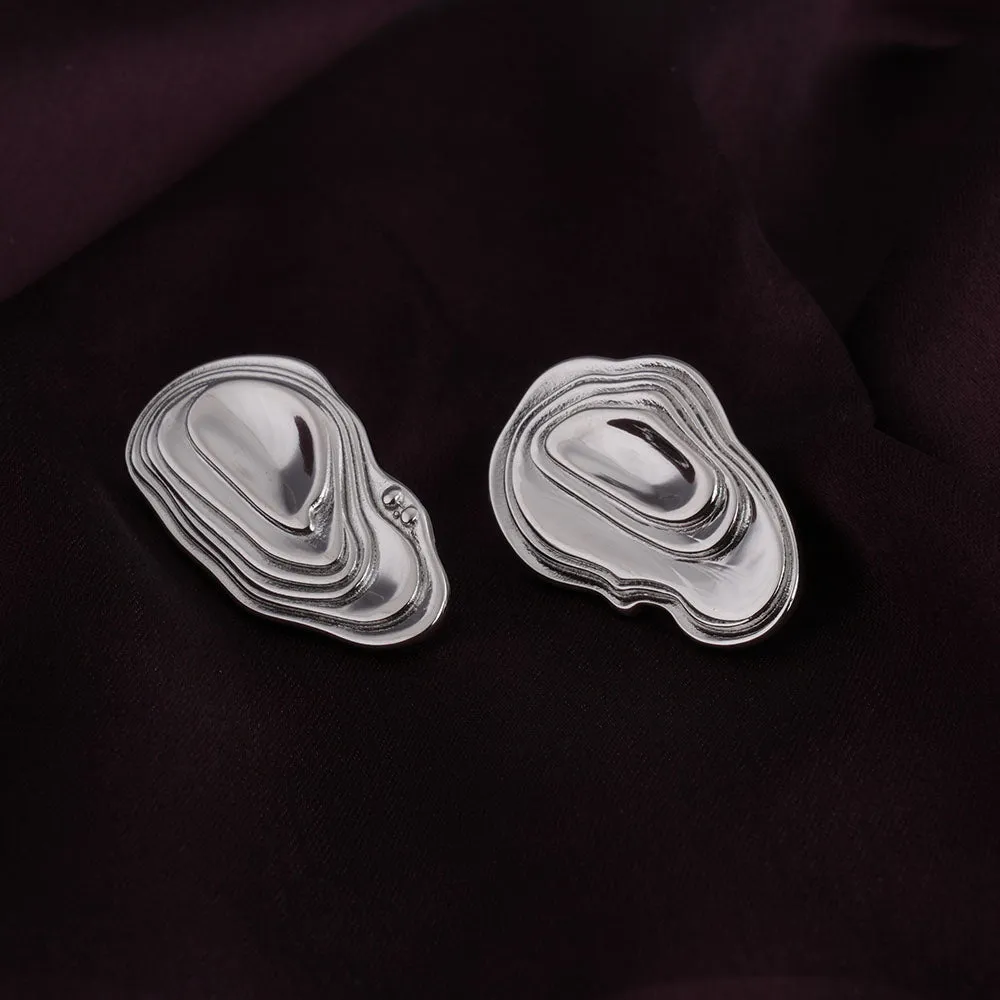 Abstract Ripple Stud Earrngs
