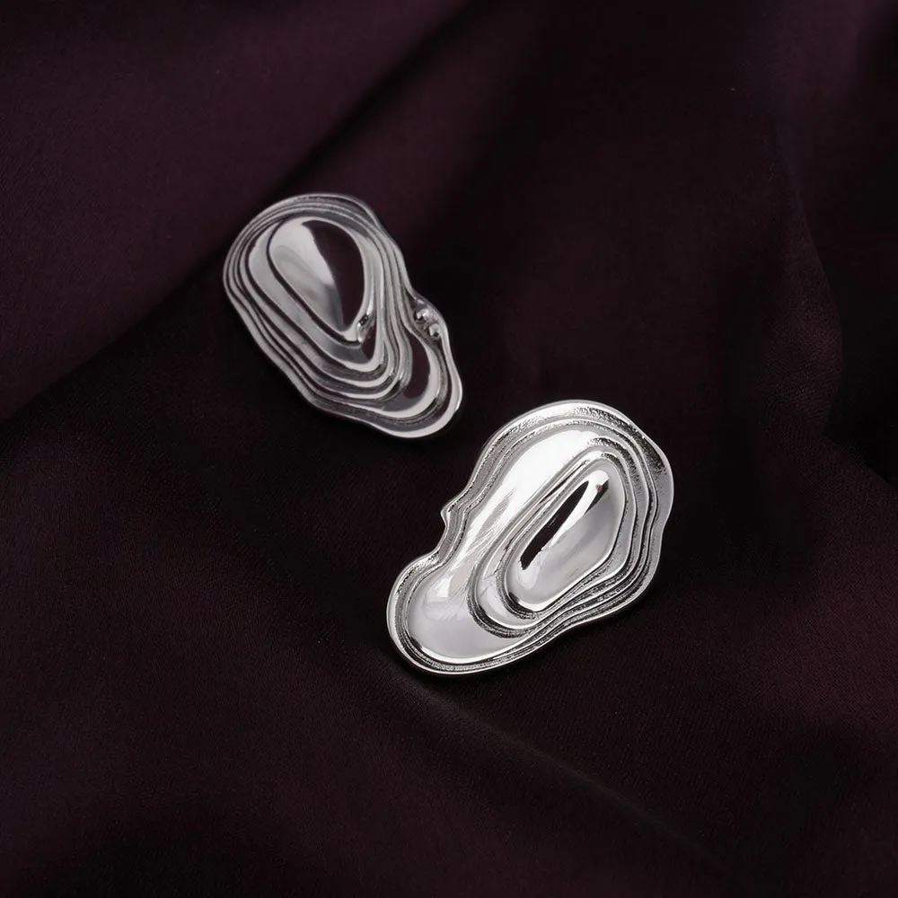 Abstract Ripple Stud Earrngs