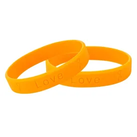 Adult Orange Awareness Silicone Bracelet Wristbands