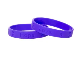 Adult Violet Silicone Bracelet Wristbands