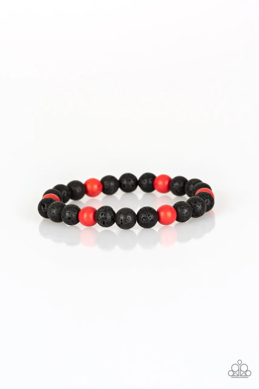 All Zen Red Paparazzi Bracelet