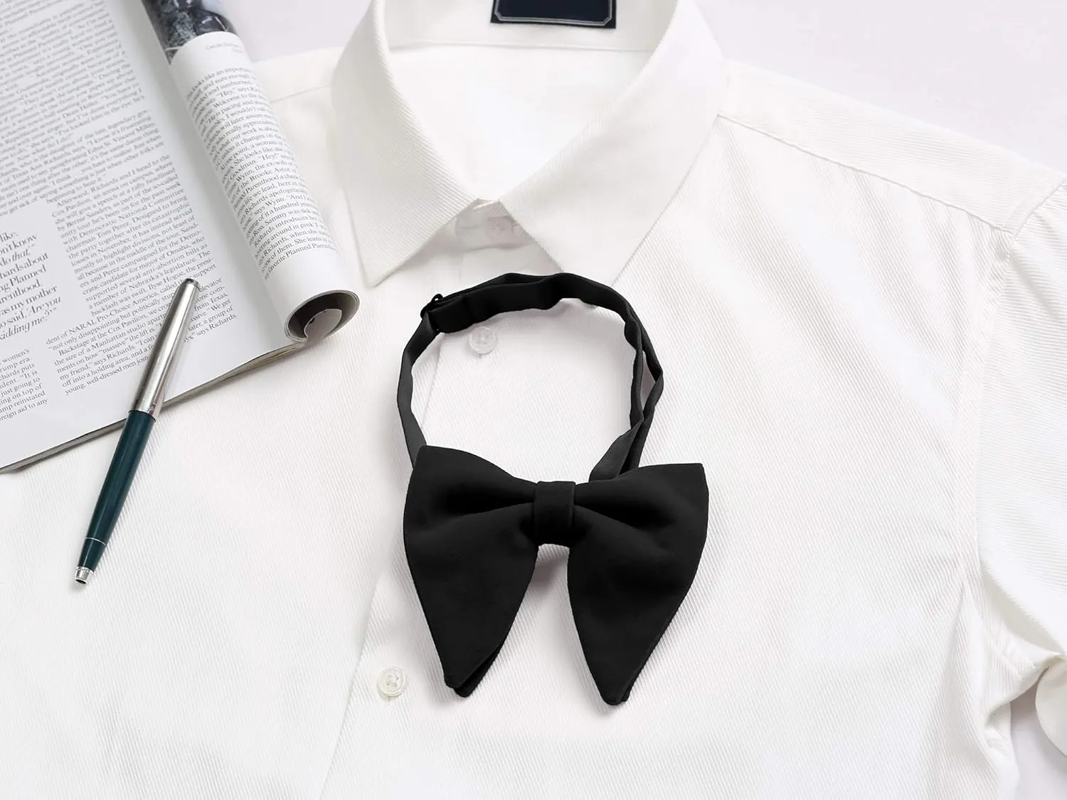 Allegra K Solid Pre-tied Bow Ties for Women Men Formal Party Prom Bowties Velvet