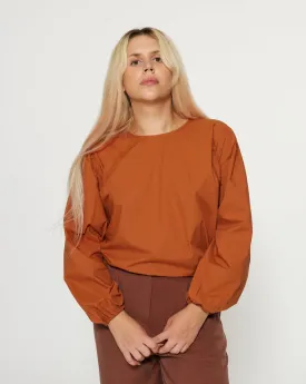Anna Puffed Longsleeve Top Ginger Bread