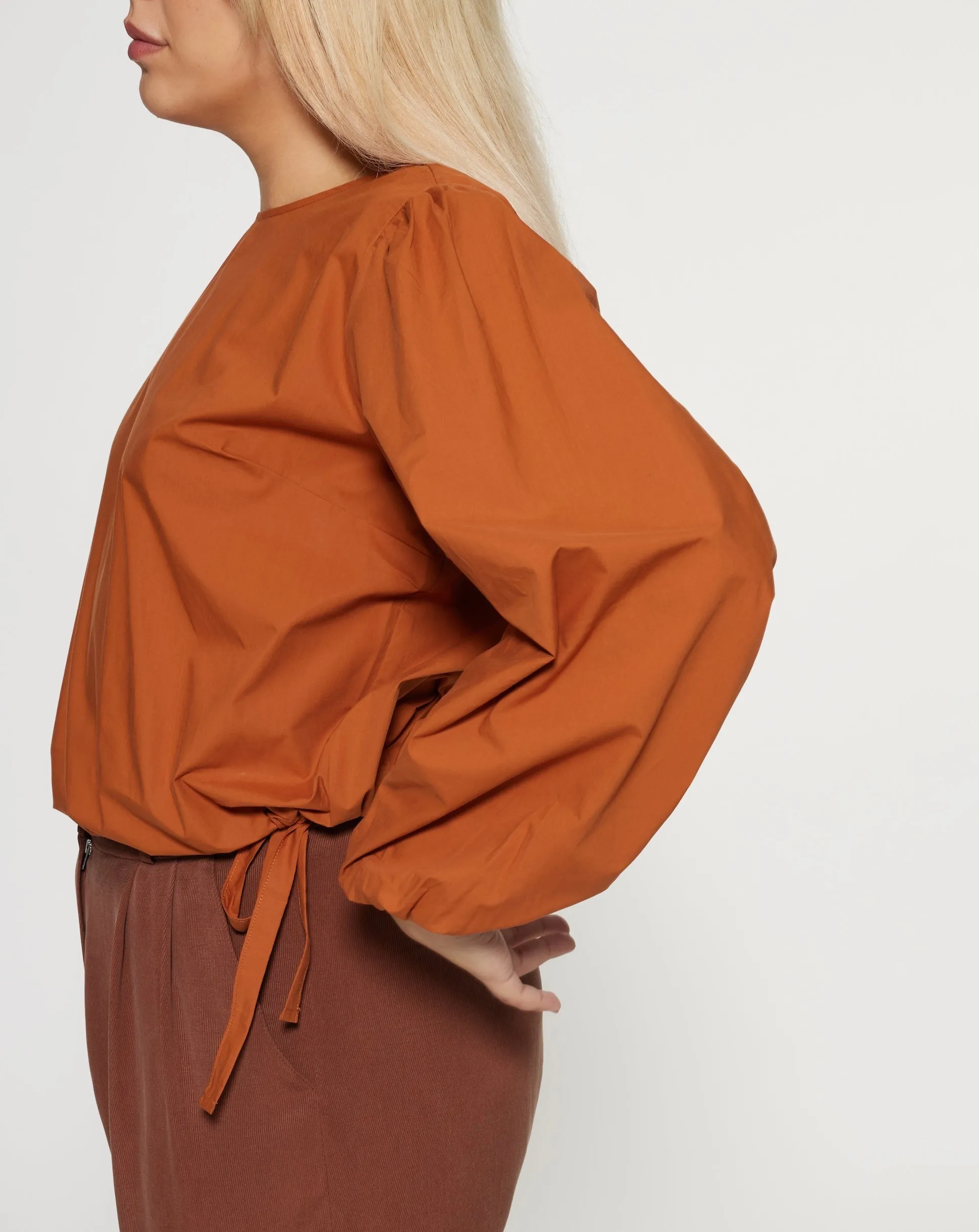 Anna Puffed Longsleeve Top Ginger Bread