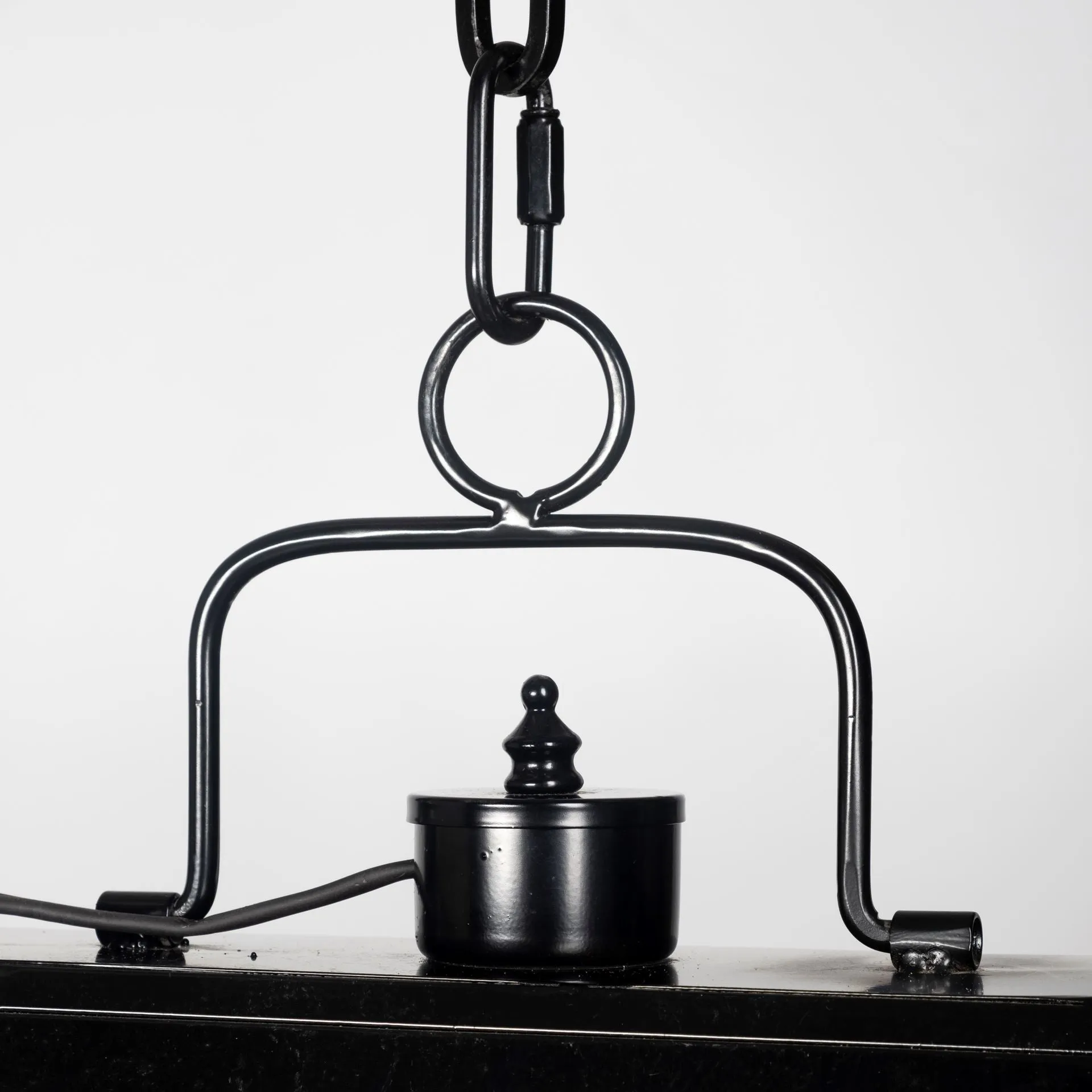 Antigon Chandelier Black Metal | Glass