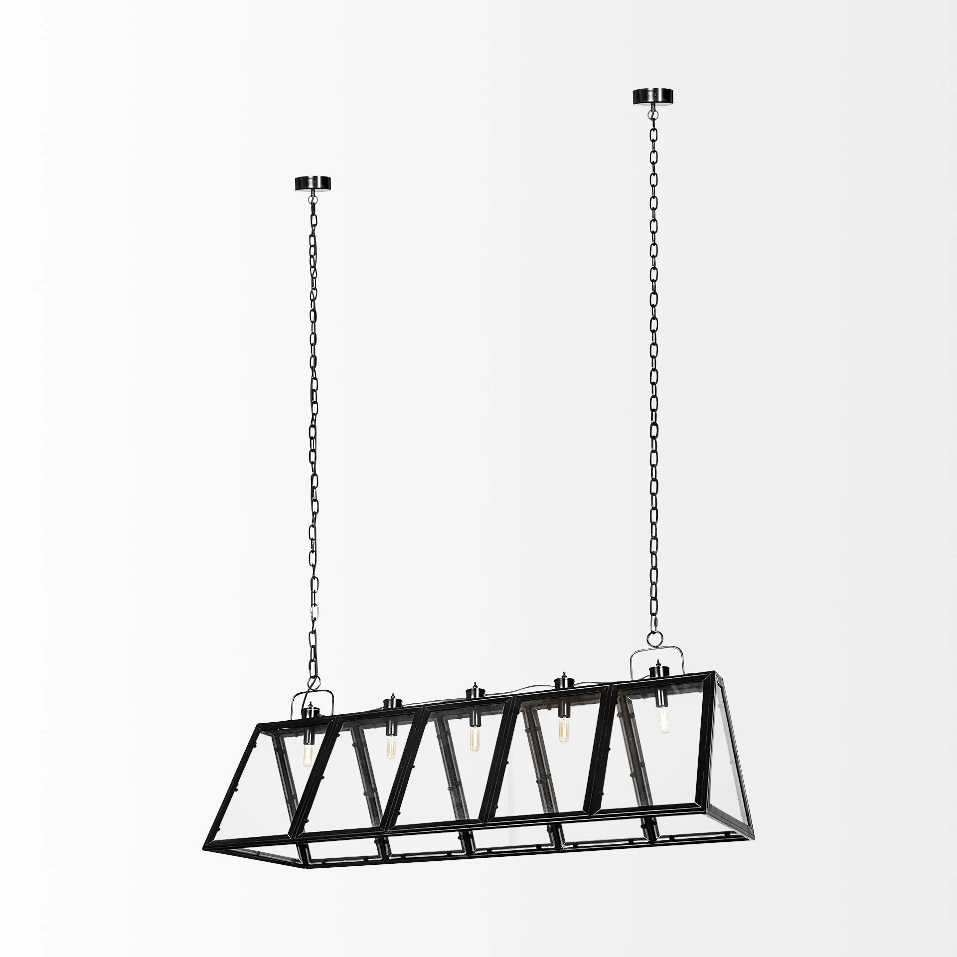 Antigon Chandelier Black Metal | Glass
