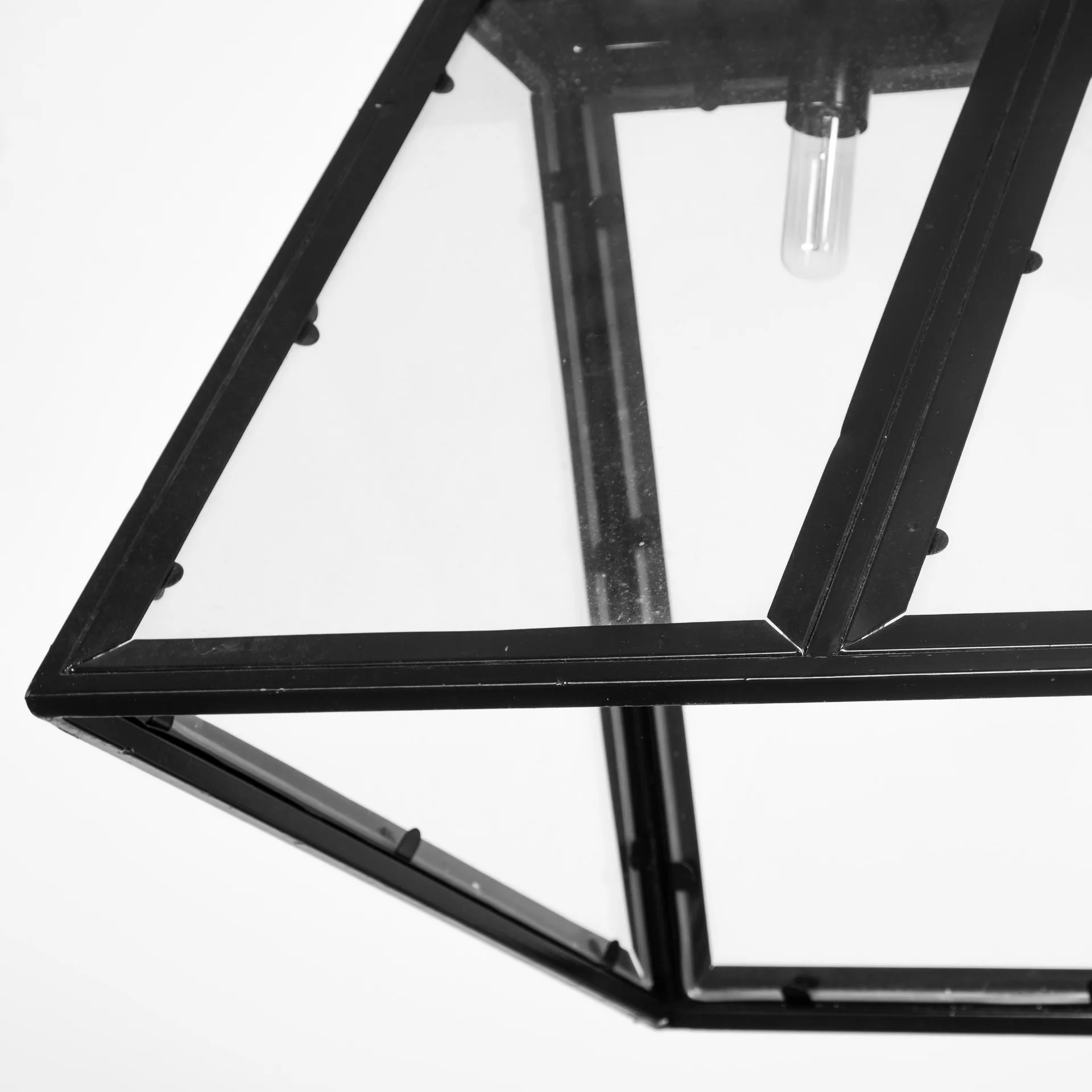 Antigon Chandelier Black Metal | Glass