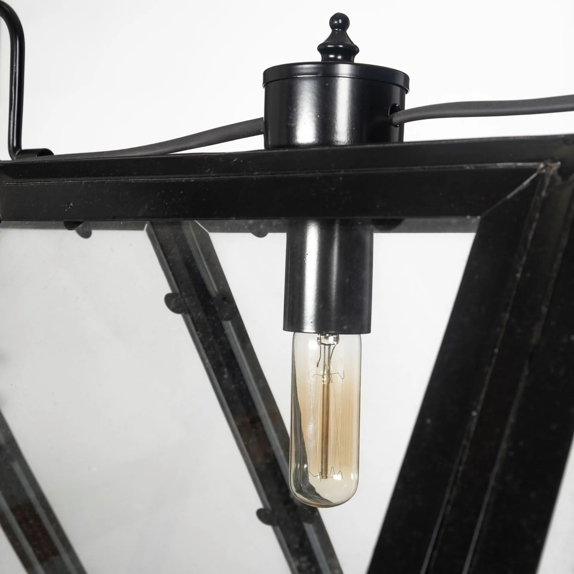 Antigon Chandelier Black Metal | Glass