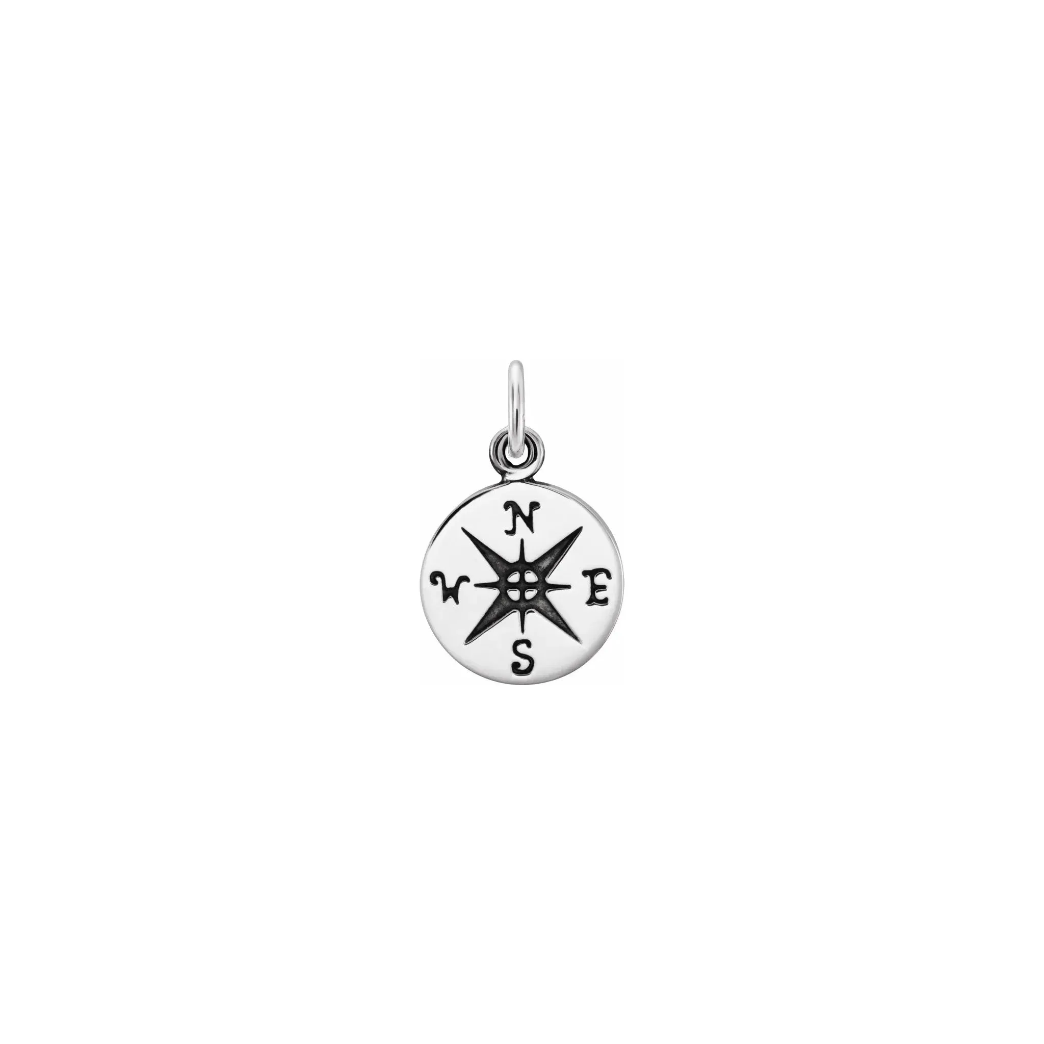 Antique Compass Charm (Silver)