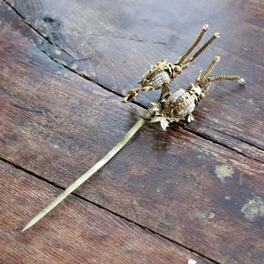 Antique Qing Dynasty Tian-Tsui (點翠) Hair Pin - Extra Large - 1027
