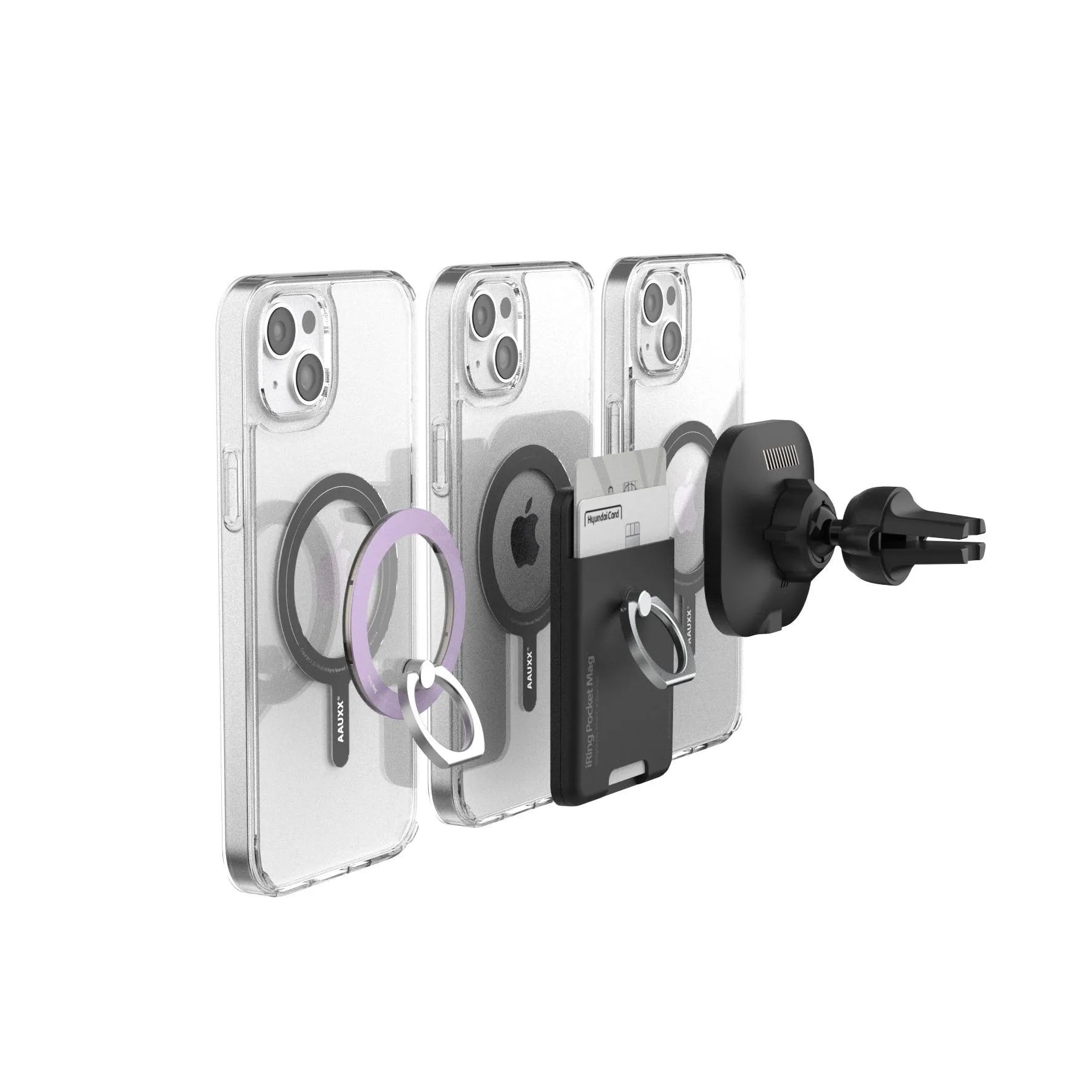 Apple iPhone - Phone case - Back cover - Case - MagSafe - Shock Proof - iRing® - Transparent