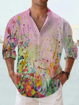 Art Printed Long-Sleeve Shirt