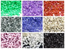 Assorted Opaque & Transparent Cut / Hexagonal Beads Combo
