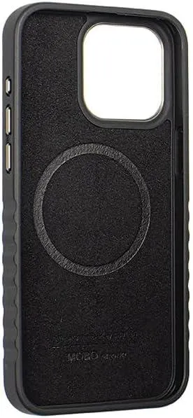 Audi Genuine Leather Hard Case with MagSafe for iPhone 15 Pro 6.1" Black/Red - AU-TPUPCMIP15P-R8/D3-RD