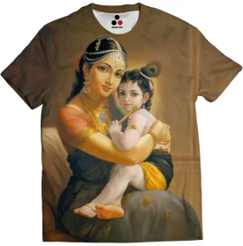 Baby Krishna on the Lap of Mother Yashoda