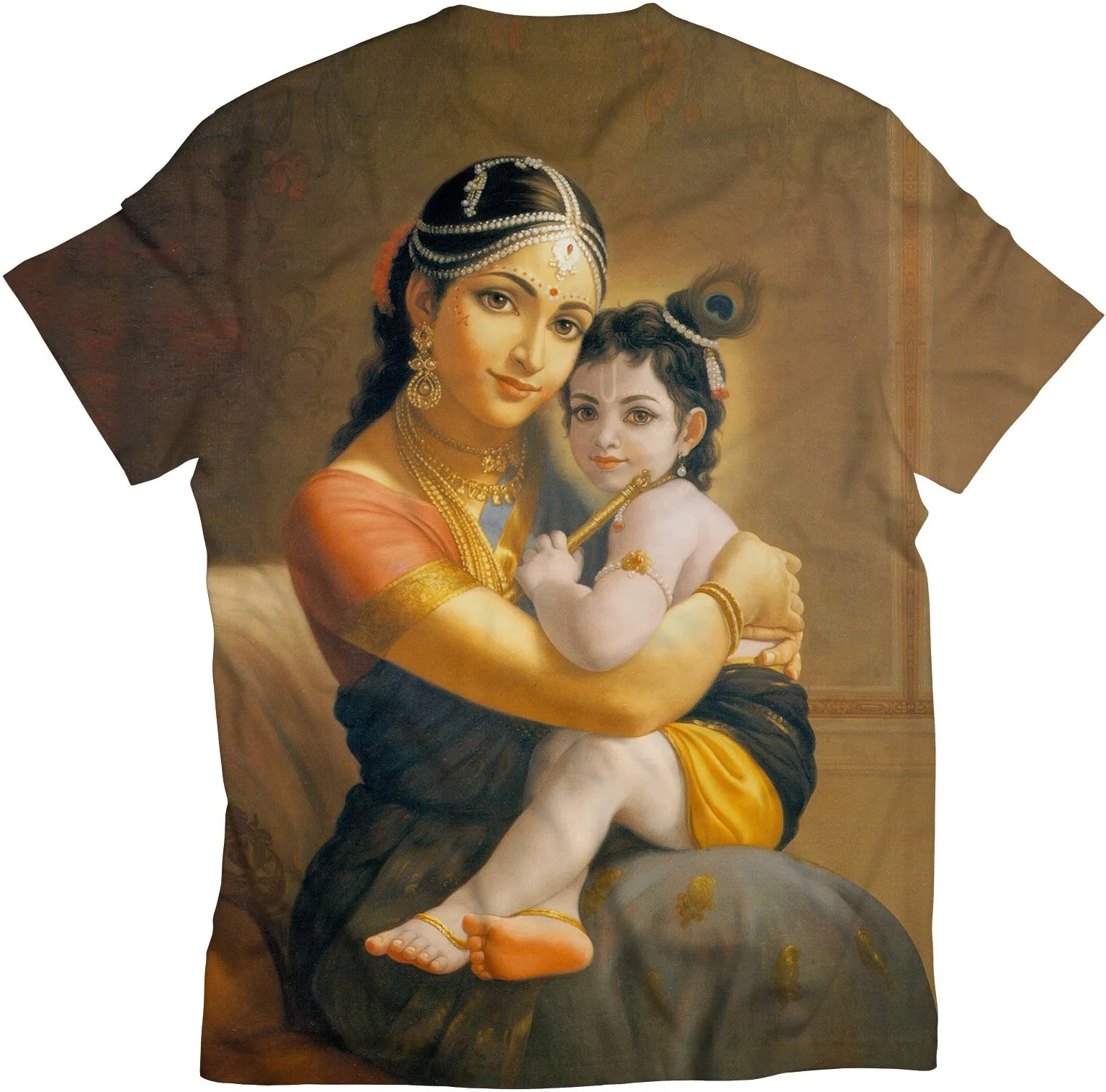 Baby Krishna on the Lap of Mother Yashoda