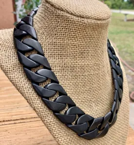 Bagger Necklace - Matte Black - 1" Wide - The Custom - MB21N