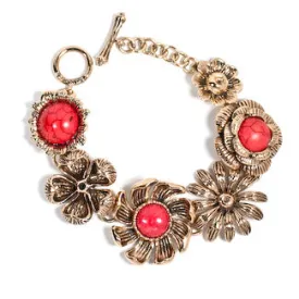 Beauty and Blossoms Bronze Floral Bracelet