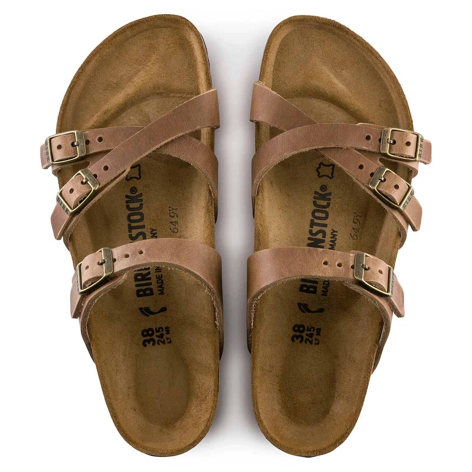 Birkenstock Franca Womens Sandals - Oiled Leather, Comfortable Adjustable Straps