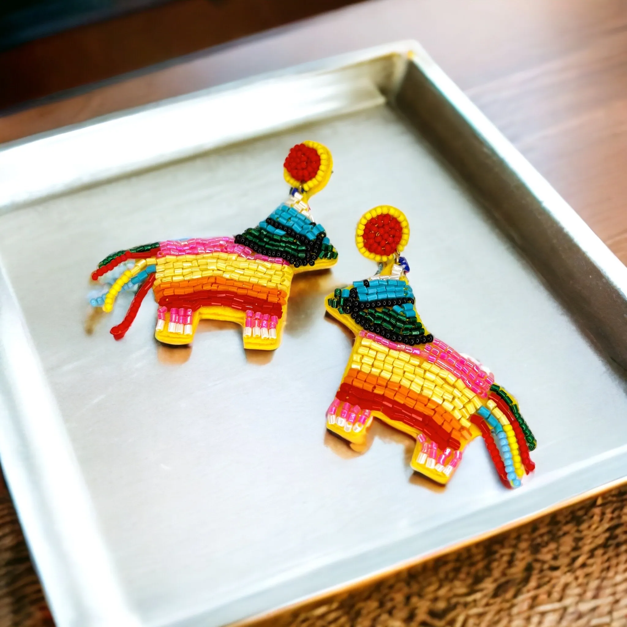 Birthday Piñata Earrings - Piñata, Birthday Accessories, Birthday Queen, Birthday Girl, Happy Birthday